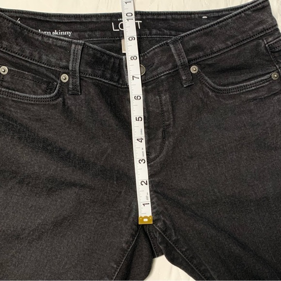 ANN TAYLOR LOFT Modern skinny ankle Black jeans Size 4 - Picture 11 of 12